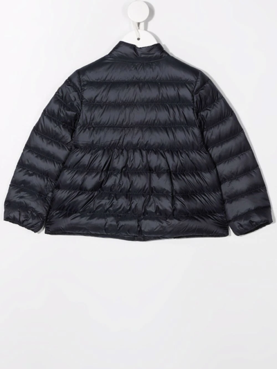 Shop Moncler High-neck Zip-up Quilted Jacket In Blue