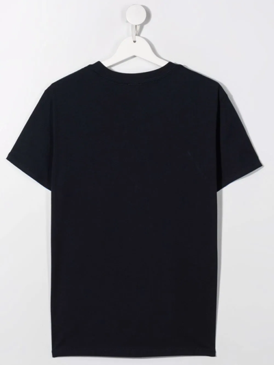 Shop Paul Smith Junior 'dino Bbq' Organic Cotton T-shirt In Blue
