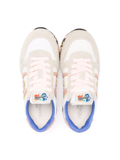 Shop Premiata Sky Lace-up Sneakers In White