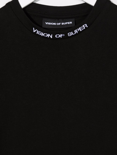 Shop Vision Of Super Spray-flame Cotton T-shirt In Black