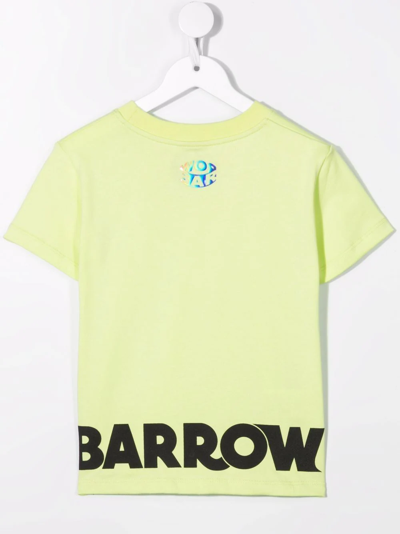 Shop Barrow Logo-print Crewneck T-shirt In Yellow