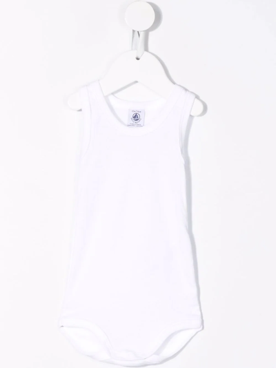 Shop Petit Bateau Set Of Two Organic Cotton Vests In White