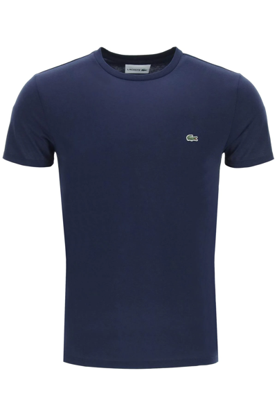 Shop Lacoste Logo T-shirt In Blue
