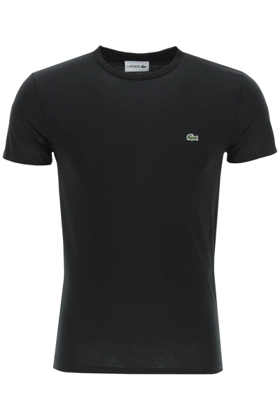 Shop Lacoste Logo T-shirt In Black