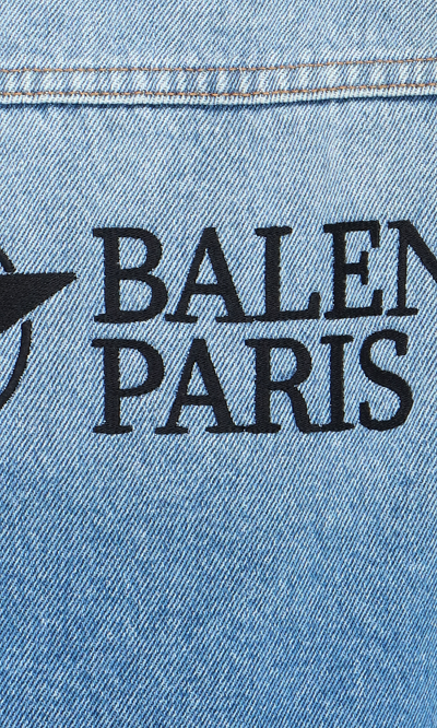 Shop Balenciaga Logo Denim Jacket
