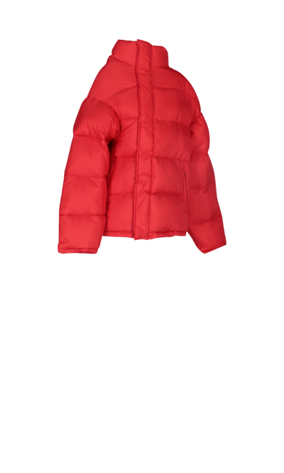På forhånd Analytisk global Balenciaga Asymmetrical Oversized Down Jacket In Red | ModeSens