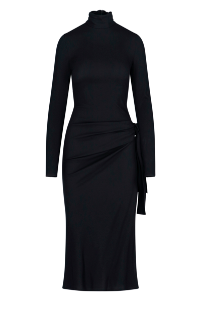 Shop Dolce & Gabbana Side Knot Midi Dress