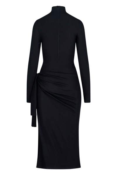 Shop Dolce & Gabbana Side Knot Midi Dress