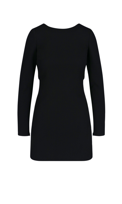 Shop Saint Laurent Rear Knot Mini Dress