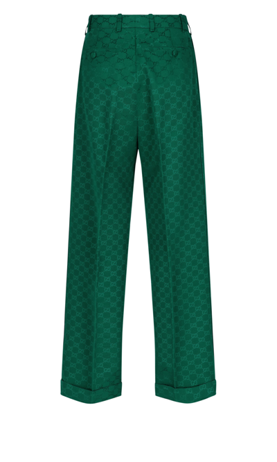 Gucci GG Monogram straight-leg Trousers - Farfetch