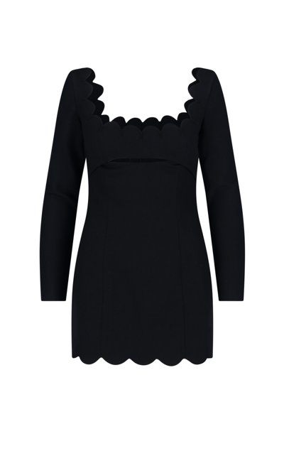 Shop Saint Laurent Double Sablé Mini Dress