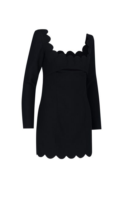 Shop Saint Laurent Double Sablé Mini Dress