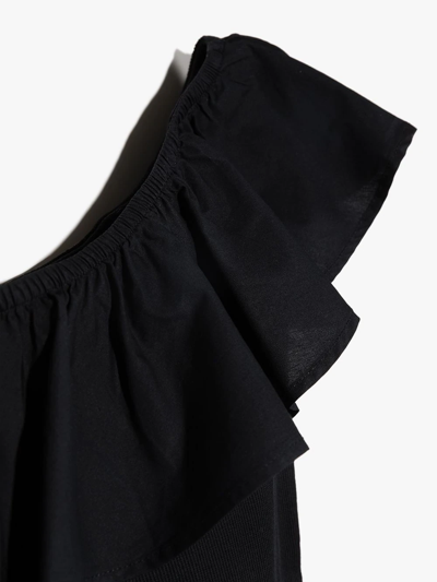 Shop Molo One-shoulder Blouse In Black