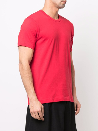 Shop Comme Des Garçons Shirt Logo-print Cotton T-shirt In Rot
