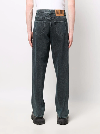 Vtmnts Acid Wash Cotton Denim Straight Jeans In Blau
