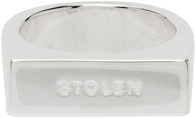 Shop Stolen Girlfriends Club Silver Stamp Signet Ring