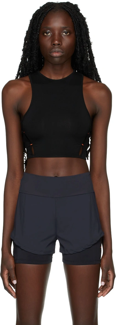 Rui Ssense Exclusive Black Cut-out Cropped Tank In Black
