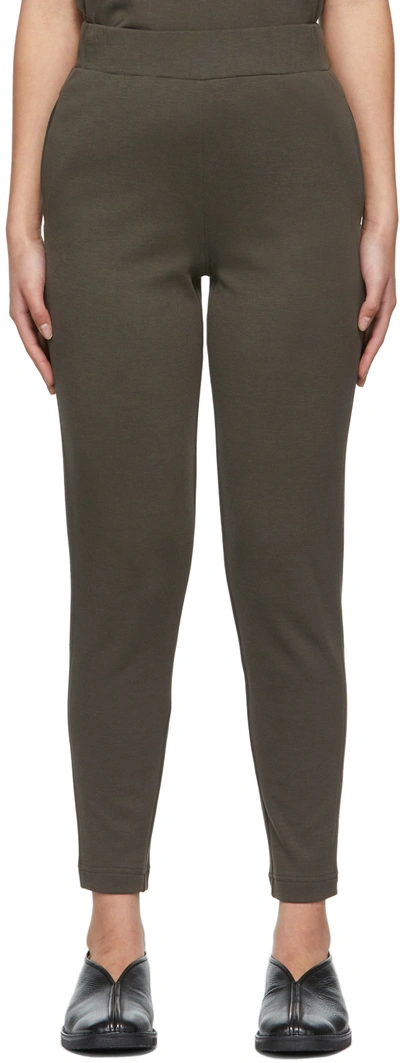 Shop Max Mara Khaki Pesca Lounge Pants In 004 Dark Grey Green