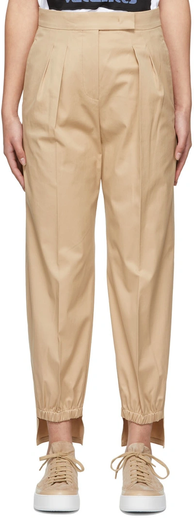 Shop Max Mara Tan Filly Trousers In 007 Caramel