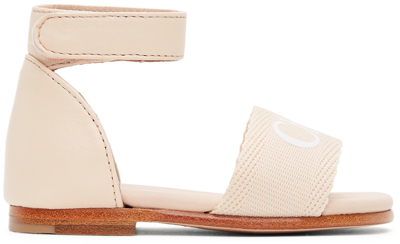 Shop Chloé Baby Pink Woody Sandals In 45f Pale Pi