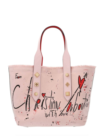 Shop Christian Louboutin Pink Frangibus Tote Bag