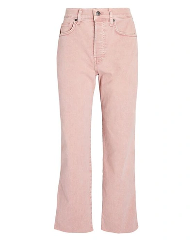 Shop Veronica Beard Blake High-rise Cropped Jeans In Rosewood