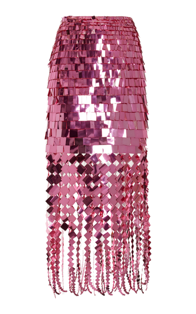 Shop Jonathan Simkhai Women's Lucee Sequin Midi Skirt In Brown,pink