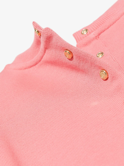 Shop Balmain Logo-print Sweatshirt Dress In Neutrals