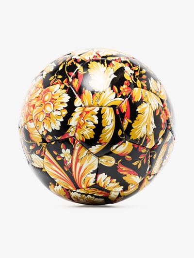 Shop Versace Baroque Soccer Ball With Print In Black