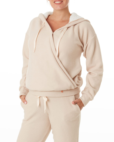 Shop Cache Coeur Maternity Sweet Home Hoodie In Oats