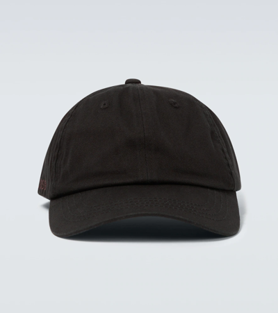 Shop Acne Studios Cotton Baseball Hat In Black
