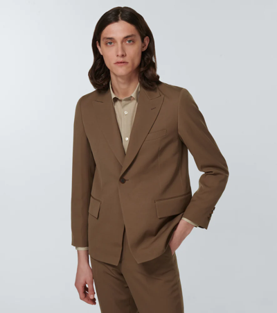 Brown Light Wool Max Gabardine Blazer In Briown