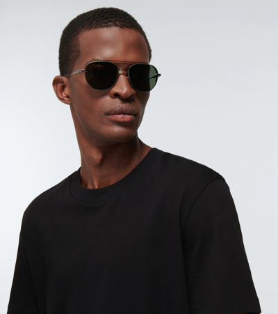 Dior Neo Ru Sunglasses In Shiny Gumetal / Green