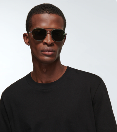 Dior Neo Ru Sunglasses In Shiny Gumetal / Green