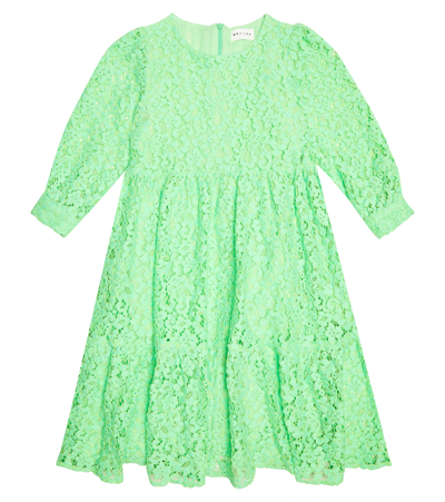 Shop Morley Phoenix Lace Cotton-blend Dress In Lime