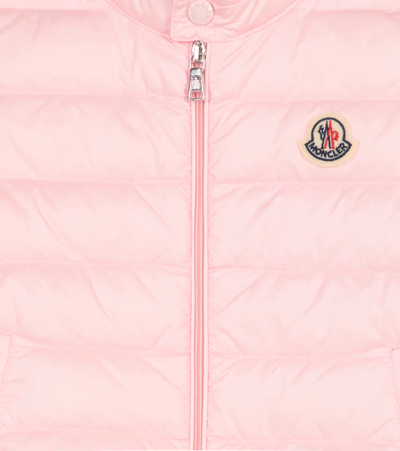 Shop Moncler Baby Bernard Down Vest In Pink