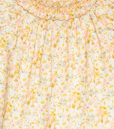 Bonpoint Ella Floral Cotton Blouse In Fl Vanille