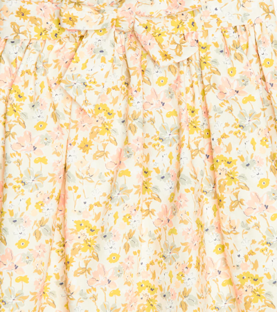 Shop Bonpoint Tuie Flora Cotton Skirt In Fl Vanille