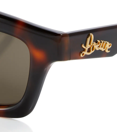 Loewe Square Sunglasses In Dark Havana / Brown