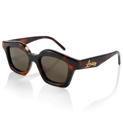 Loewe Square Sunglasses In Dark Havana / Brown