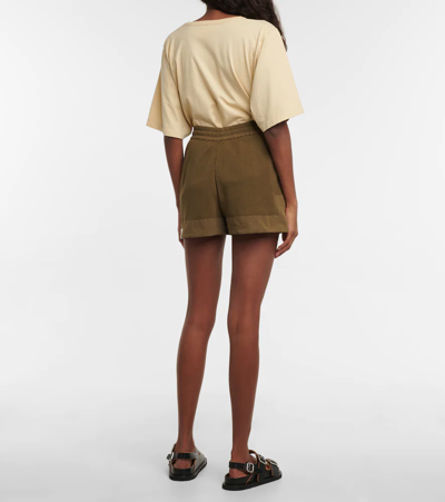 Shop Jil Sander Cotton Shorts In Medium Green