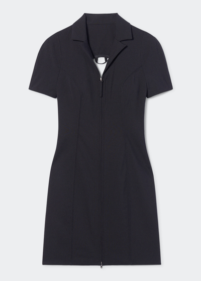 Shop Jacquemus Tangelo Open-back Sheath Mini Dress In Black