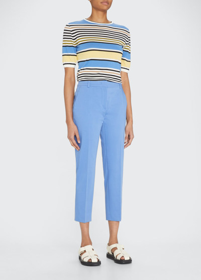 Shop Max Mara Folgore Tapered Pants In Turquoise