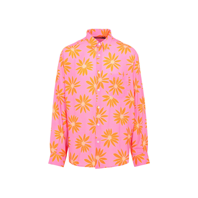 Shop Jacquemus La Chemise Simon Shirt In Multicolour