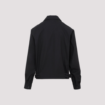 Shop Lemaire Cotton Blouson Shirt In Black
