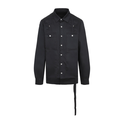 Shop Rick Owens Drkshdw Shirt Jacket In Black
