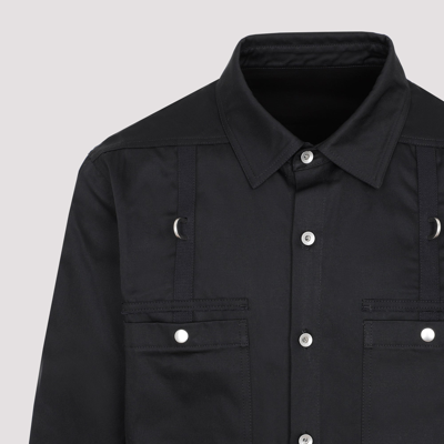 Shop Rick Owens Drkshdw Shirt Jacket In Black