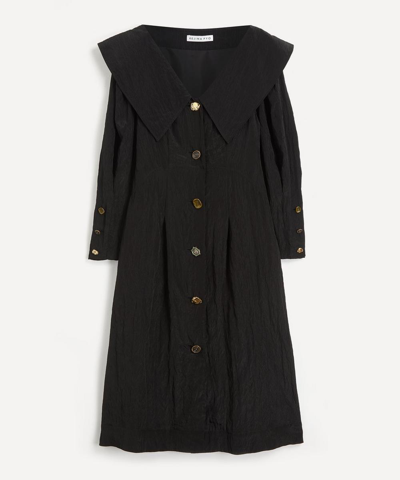 Shop Rejina Pyo Milo Exaggerated Collar Dress - Size 14 In Black
