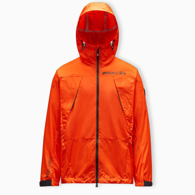 Shop Moncler Orange Croset Rain Jacket