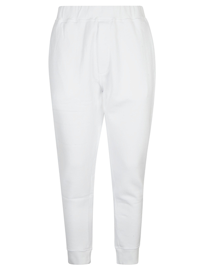 Shop Dsquared2 Cotton Track Pants In White